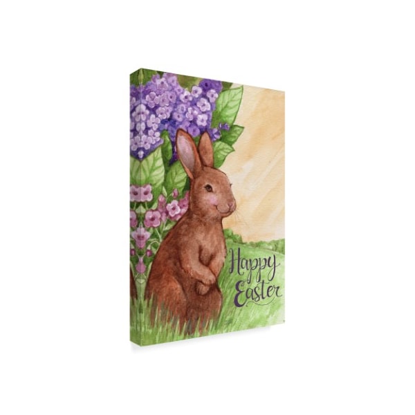 Melinda Hipsher 'Happy Easter Bunny In Lilacs' Canvas Art,30x47